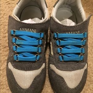 Armani Junior toddler shoes size 10.  Worn once.